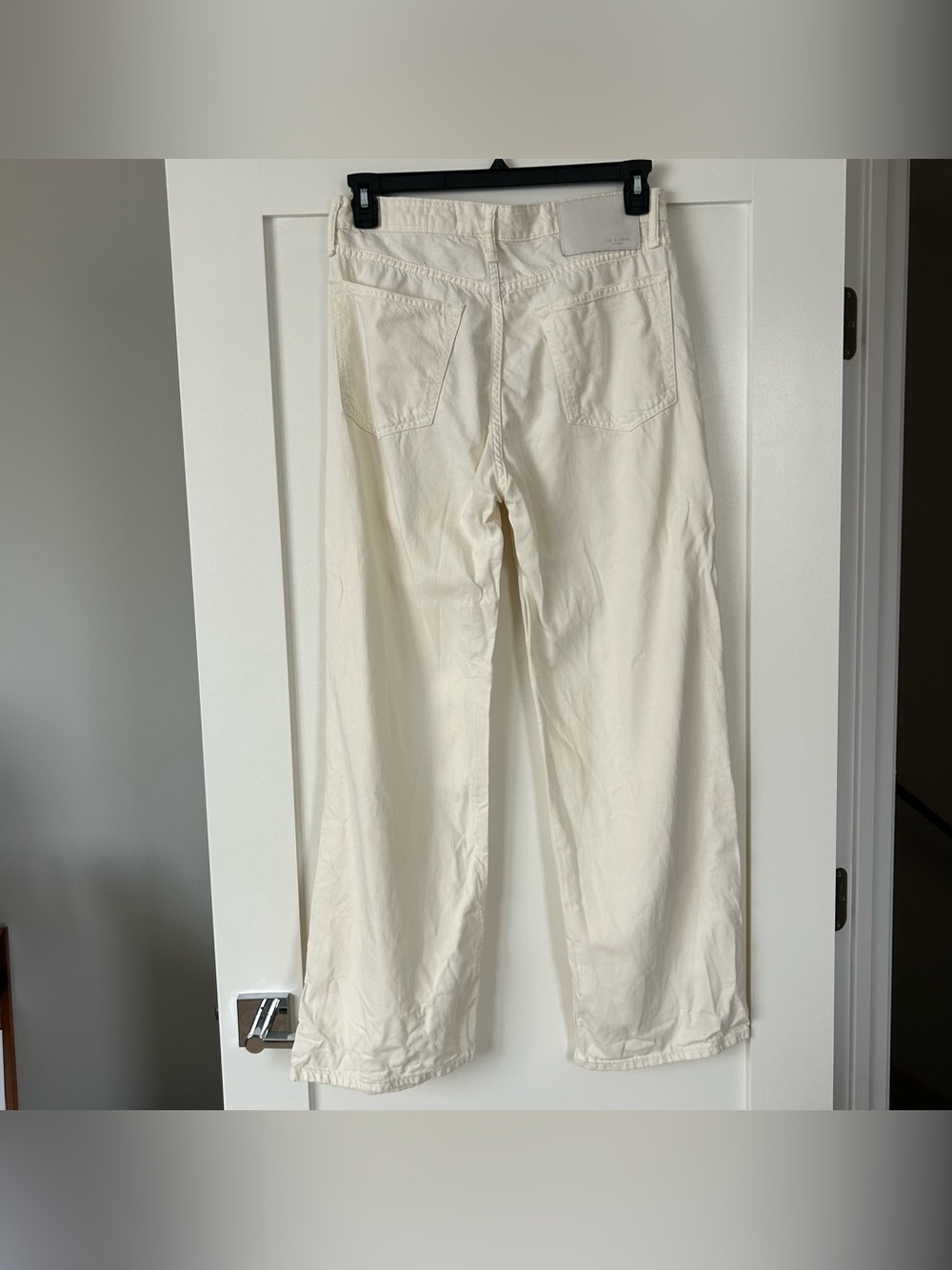 Rag & Bone Logan Mid-Rise Wide Leg in Ecru Size 27 - Picture 7 of 16